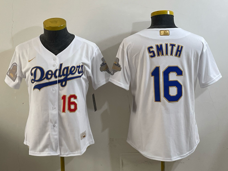 women Los Angeles Dodgers #16 Smith white Game 2026 Nike MLB Jersey 4100012->women mlb jersey->Women Jersey